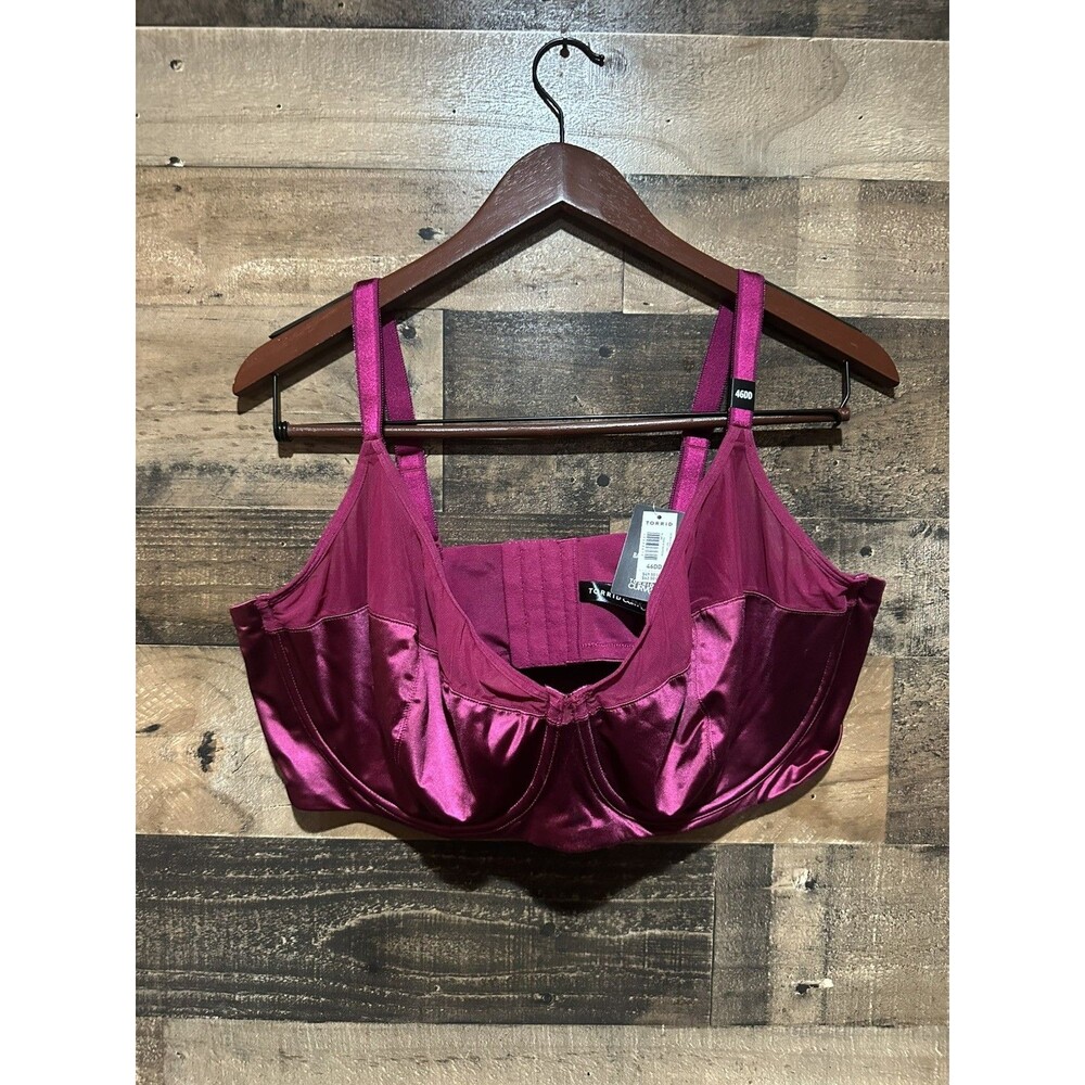 Torrid NWT 46DD Burgundy Bra Unlined Balconette
